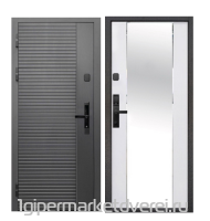 Входная металлическая дверь Е-Тайга 10 см 2МДФ Зеркало производителя E-Trade