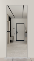 Межкомнатная дверь INVISIBLE Basic (40) комплект с зеркалом производителя  Скрытые двери INVISIBLE